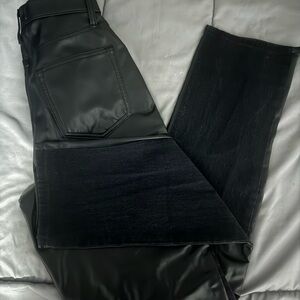 Abercrombie & Fitch Black Faux Leather Pants